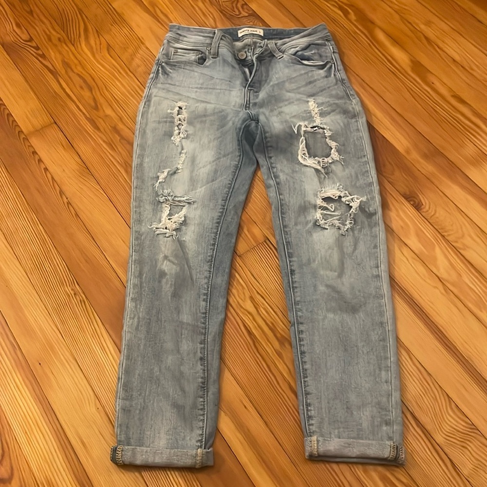 Hammer Jeans brand ripped light wash jeans